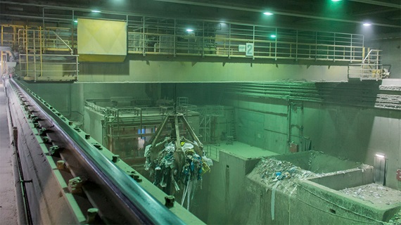 70m crane track in waste incineration plant